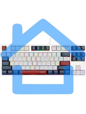 Клавиатура проводная Acer OKW305, USB, белый