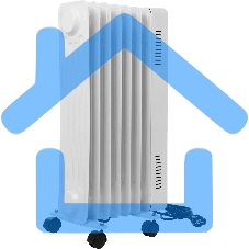 Обогреватель масляный Centek CT-6222-7 (7 секций) белый, 600/900/1500 Вт, 15 м2, 3 режима, термостат