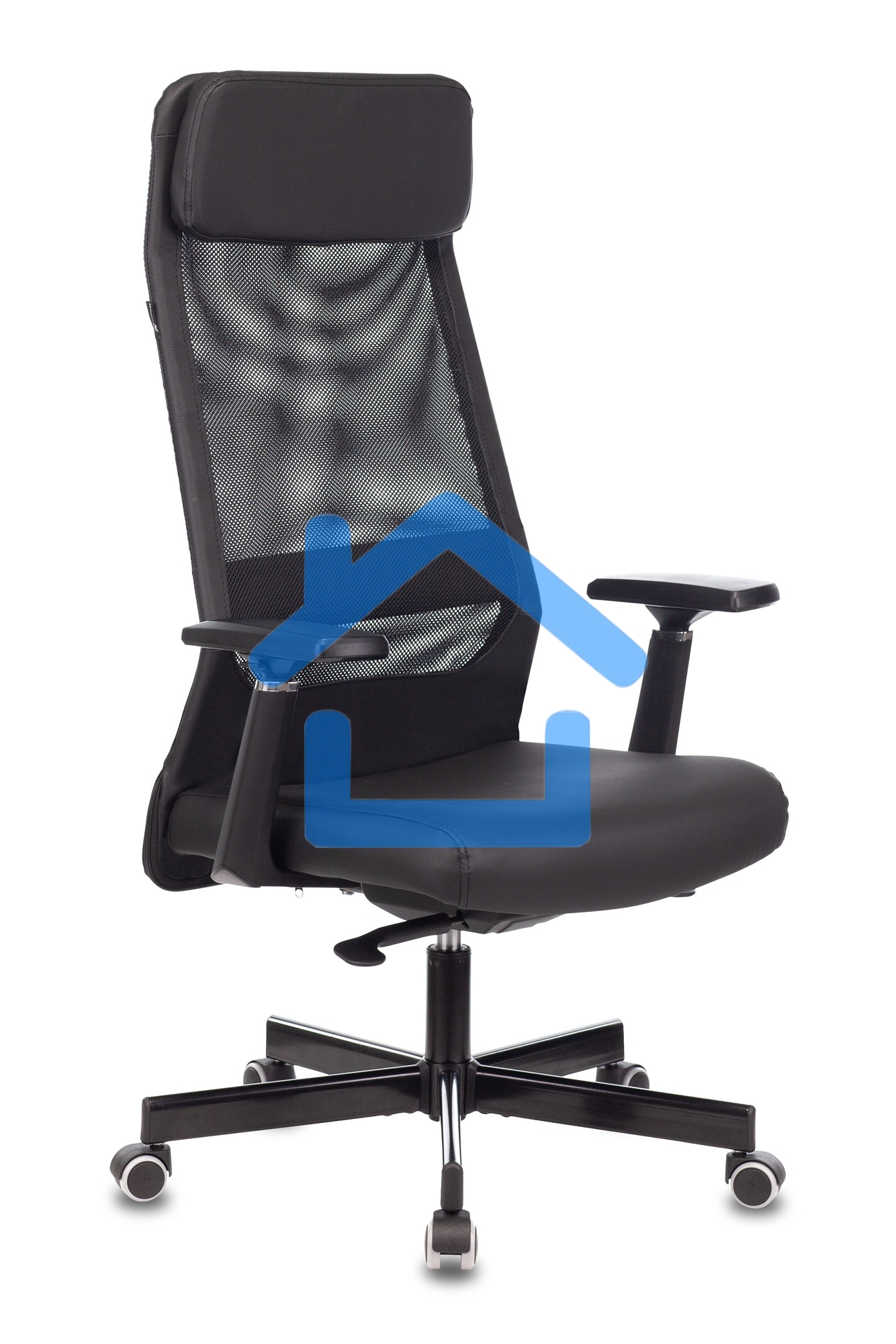 Кресло руководителя Бюрократ T-995/BLACK черный TW-01, искусственная кожа, крестовина металл