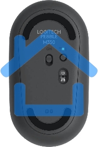 Мышь беспроводная Logitech Pebble M350 графитовый, 1000 dpi, радиоканал, Bluetooth, USB, кнопки - 3
