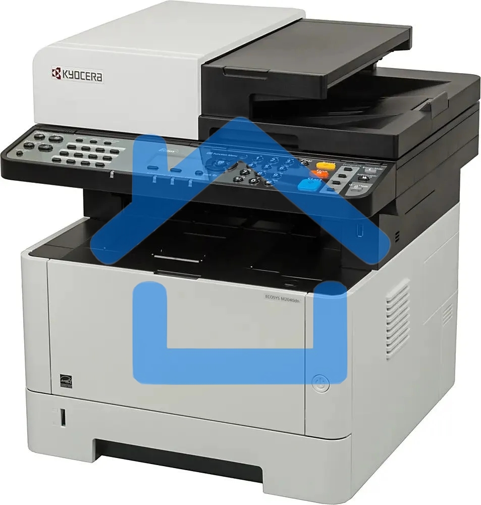 МФУ лазерное Kyocera Ecosys M2040dn (Азия) (1102S33AX0), A4, ч/б, печ. до 40 стр/мин., скан. до 40 стр/мин. (ч/б) 23 стр/мин. (цвет), 1200 x 1200 dpi (печать) 600x600dpi (скан.), USB, RJ-45 (старт.картр. TK-1178)