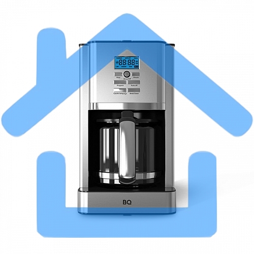 Кофеварка капельная BQ CM1004 серебристый/черный, исп. кофе - молотый, 1.8 л, 1000 Вт.