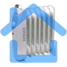 Обогреватель масляный Ресанта ОММ-7Н (7 секций) белый, 700 Вт, 10 м2, термостат 67/3/1