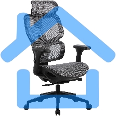 Кресло компьютерное Cactus CS-MC555-GY черный/серый, сетка