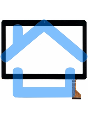 Сенсорное стекло (тачскрин) Turbopad 1015 (2019), черное