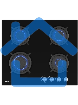 Газовая варочная панель Weissgauff HG 640 BG