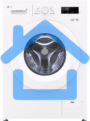 Стиральная машина LG F2Y1VS3W белый, загрузка фронтальная 9 кг, 1200 об/мин., класс: А
