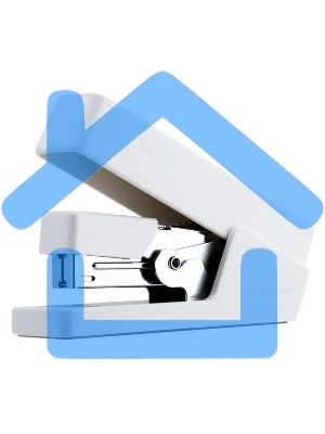 Степлер Deli ENS081белый, Nusign 24/6 26/6 (25 листов) белый, 100 скоб, коробка