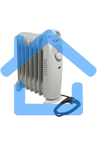 Обогреватель масляный Ресанта ОММ-7Н (7 секций) белый, 700 Вт, 10 м2, термостат 67/3/1