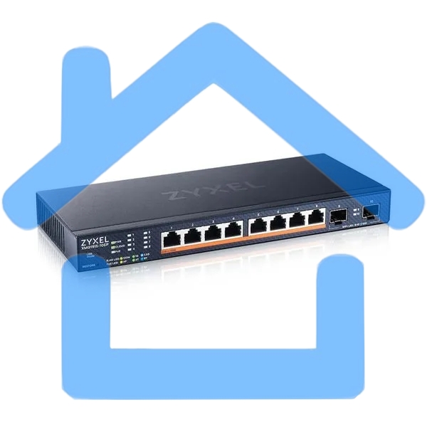Коммутатор Zyxel XMG1915-10EP-EU0101F (L2+) 8x2.5Гбит/с 2SFP+ 8PoE++ 130W управляемый