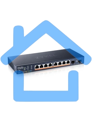 Коммутатор Zyxel XMG1915-10EP-EU0101F (L2+) 8x2.5Gbит/с 2SFP+ 8PoE++ 130W управляемый