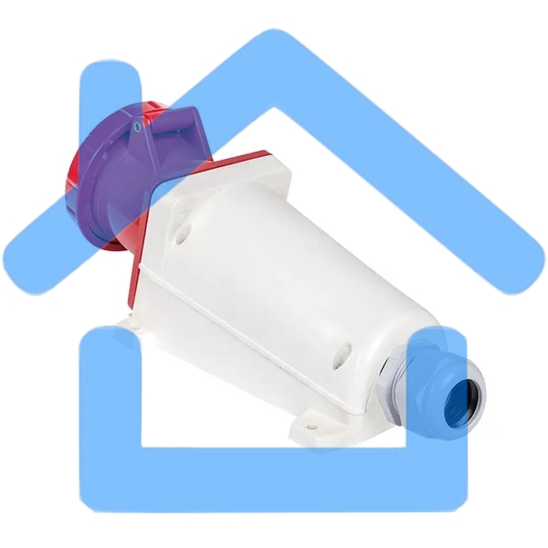 Розетка стационарная наружная EKF 135 ps-135-63-380 63А 380В 3P+РЕ+N IP67
