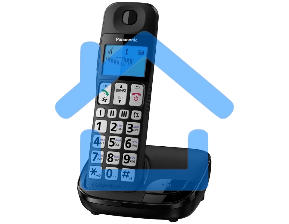 Телефон беспроводной (DECT) Panasonic KX-TGE110UCB черный