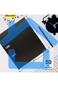Папка-регистратор Silwerhof 2013382 A4 50мм, ПВХ/бумага черный, без окантовки, сборная (упаковка: 2шт)