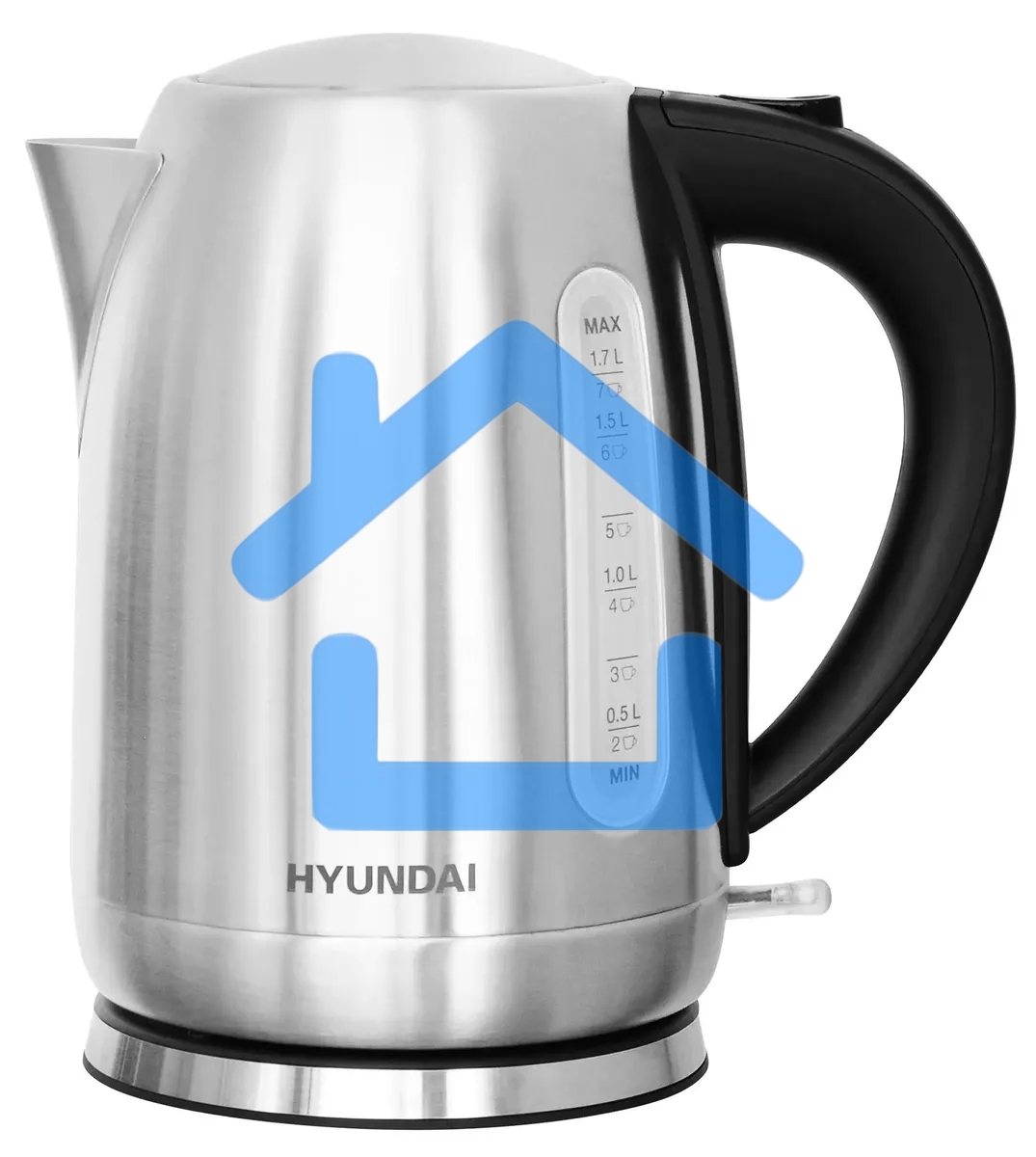 Чайник электрический Hyundai HYK-S2014 1.7л. 2000Вт серебристый/черный (корпус: нержавеющая сталь)