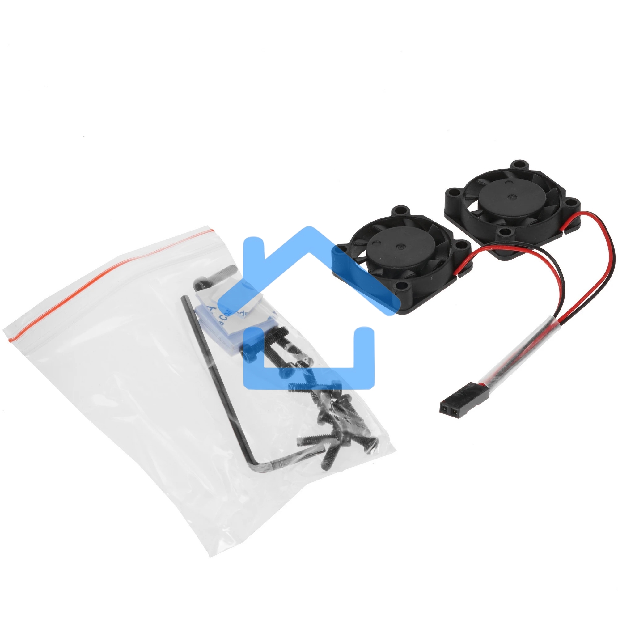 Корпус Qumo Aluminum case with double black fans, Raspberry Pi 4, silver(RS009)