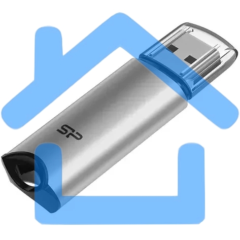 Флешка USB R/W Silicon Power R/W 64Gb Type-A USB 3.2 Gen 1, Silver, Blue