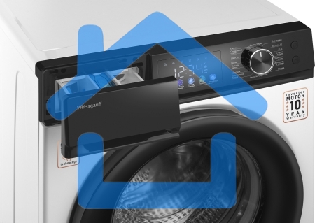 Стиральная машина Weissgauff WM 45127 Inverter Steam Color Touch белая, загрузка фронтальная 7кг, 1200 об/мин., класс: A+++