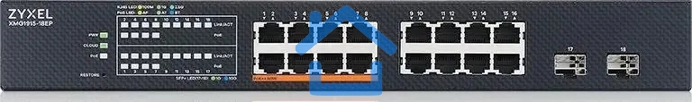 Коммутатор Zyxel NebulaFlex XMG1915-18EP-EU0101F 16x2.5Гбит/с 2SFP+ 8PoE++ 180W управляемый
