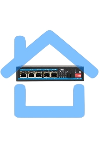 Коммутатор бесперебойный SKAT PoE-5E-1S UPS POE 120Вт порты: 5-Ethernet 1-Uplink