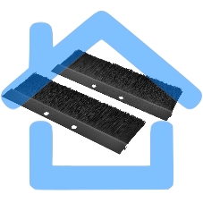 Комплект щеточного ввода в шкаф, универсальный, черный