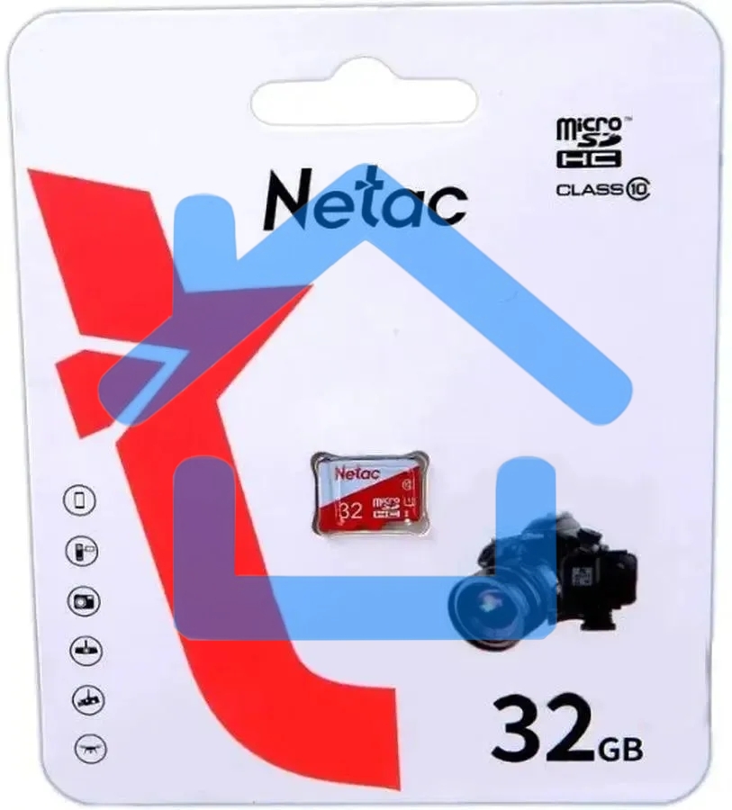 Карта памяти Netac P500 ECO 32Gb MicroSDHC C10 up to 80MB/s, retail pack card only