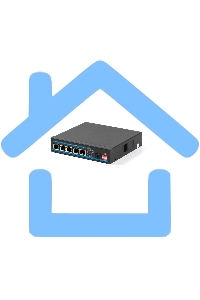 Коммутатор бесперебойный SKAT PoE-5E-1S UPS POE 120Вт порты: 5-Ethernet 1-Uplink