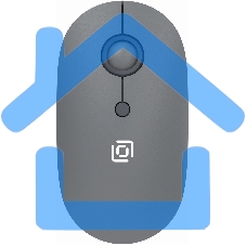 Мышь беспроводная Oklick 408MW графитовый, 1600 dpi, радиоканал, USB, кнопки - 4