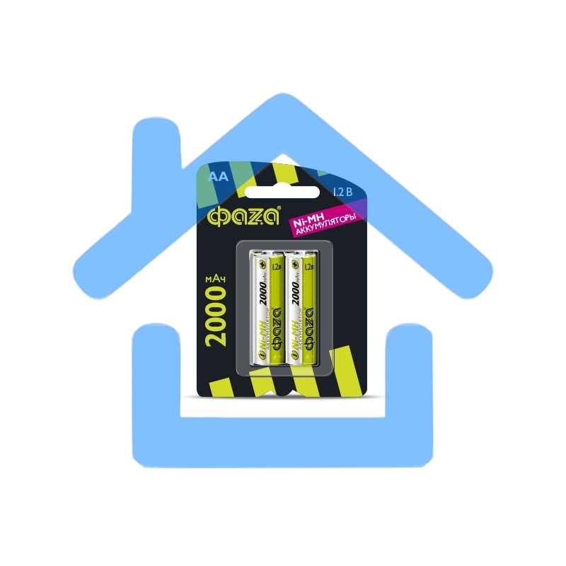 Элемент питания аккумуляторный ФАZА AA 2000мА·ч Ni-MH блистер, 2 шт.