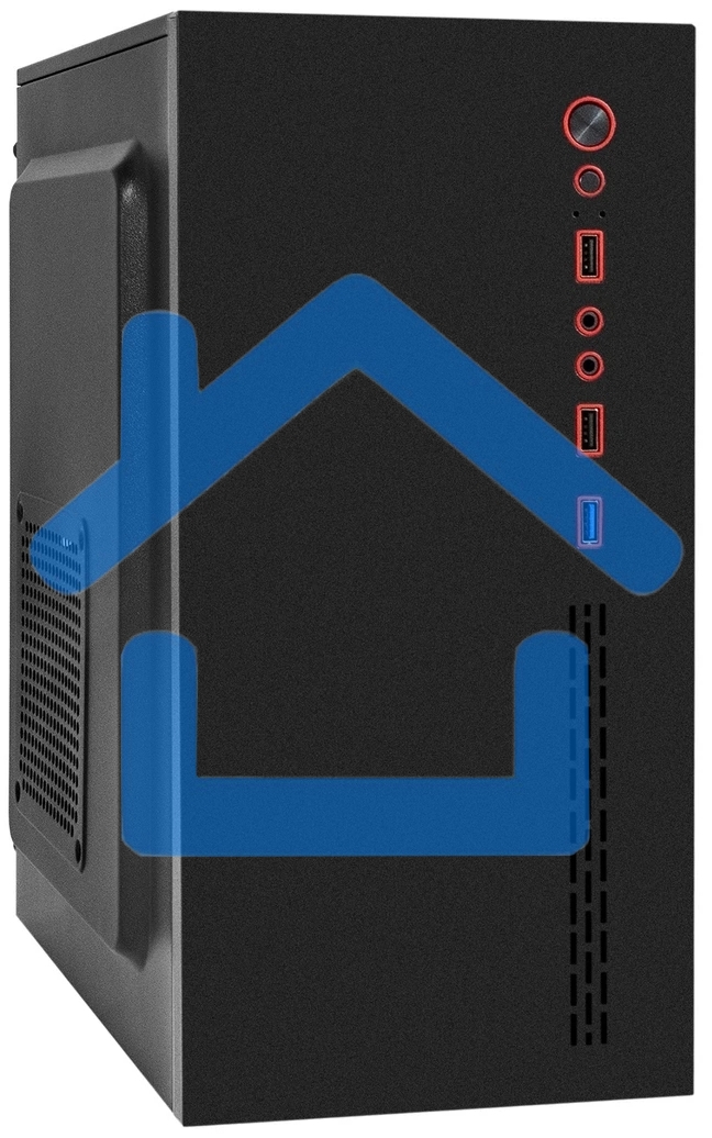 Компьютерный корпус Minitower ExeGate BAA-403U-AA500 (mATX, БП AA500 с вент. 8см, 2*USB/1*USB 3.0, HD Audio, черный)