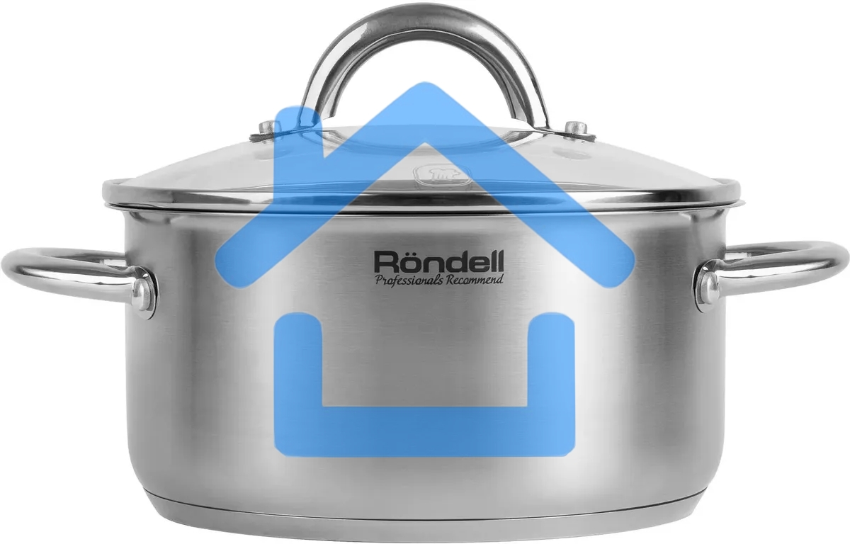 Кастрюля Rondell Point RDS-1310 2 л. d=18 см с крышкой, нержавеющая сталь 18/10