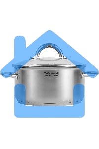 Кастрюля Rondell Point RDS-1310 2 л. d=18 см с крышкой, нержавеющая сталь 18/10