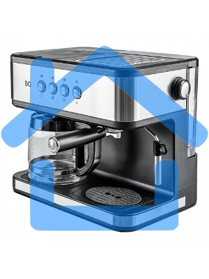 Кофеварка 2 в 1 BQ CM1005 сталь/черный, исп. кофе - молотый, 1.5 л, 1850 Вт, 15 бар