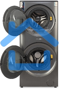 стирально-сушильная машина Hyundai Proxima WMD9424 темно-серебристый, загр. фронтальная макс.: 15 кг 1400 об/мин класс: А+++