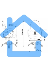 Кресло компьютерное Бюрократ CH-1300N/3C1 серый Престиж+ 3C1