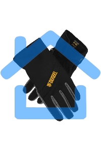 Перчатки универсальные Denzel 68091 двойные, работа с сенсорным экраном, размер 10