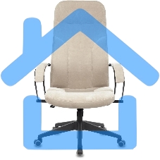 Кресло руководителя Бюрократ CH-608Fabric Light-21 песочный, крестовина пластик