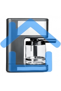 Кофеварка 2 в 1 BQ CM1005 сталь/черный, исп. кофе - молотый, 1.5 л, 1850 Вт, 15 бар