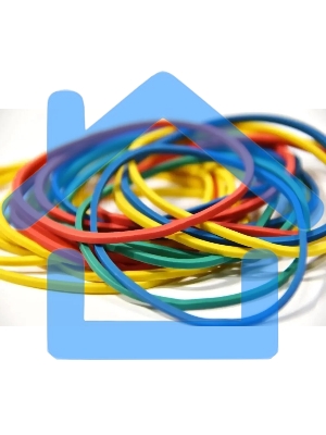 Резинки для купюр Silwerhof 189019 d=60 мм, ширина 2 мм, 100 гр, ассорти, пластиковый пакет