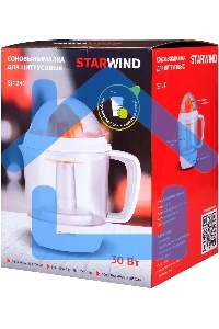 Соковыжималка цитрусовая Starwind SJ 1241 30Вт рез.сок.:1200мл. белый/прозрачный