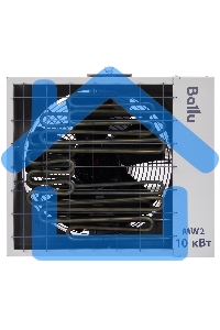 Тепловентилятор Ballu BHP-MW2-10, серый, 10 кВт, 100 м2, механический термостат, пульт д/у