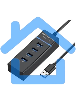 Концентратор Bion 4 порта. Поддержка Plug&Play. Длина провода 50+-3см. LED-подсветка BXP-A-USBA-MULTI-04 USB 3.0