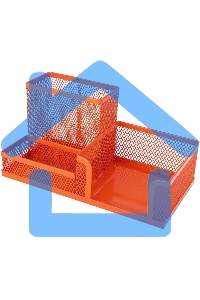 Подставка Deli E9154 3 отделения для письменных принадлежностей, 80x80x90мм, ассорти, металл, сетка