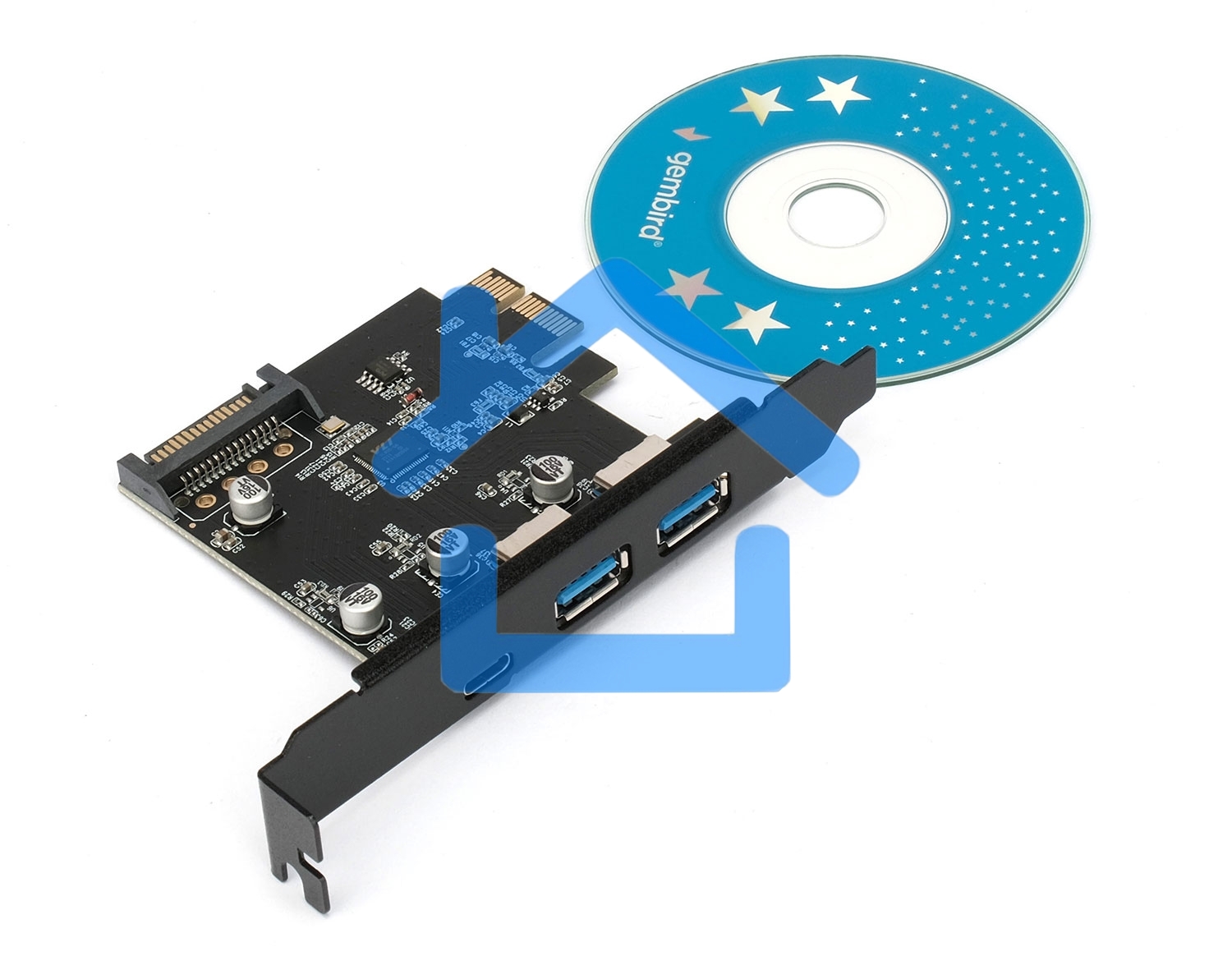 Контроллер USB 3.1 Gembird SPCR-03 в разъем PCI-e, 2xUSB-A + 1xType-C