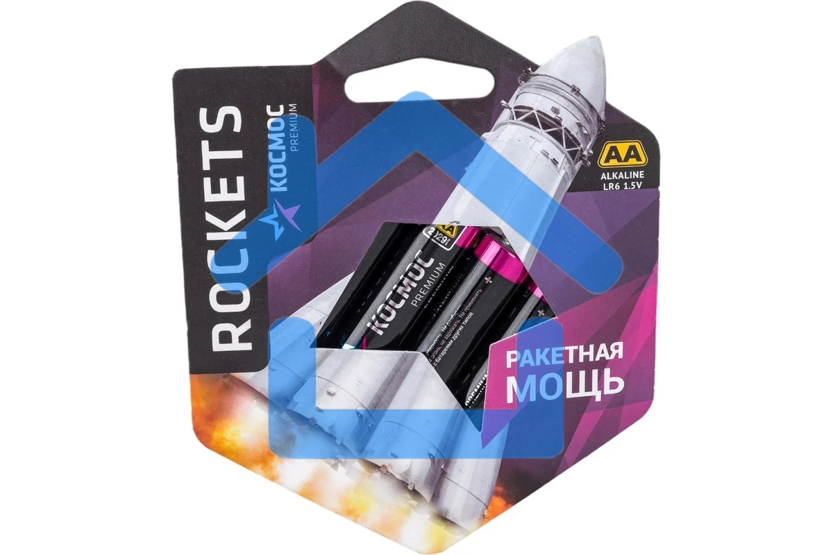 Элемент питания алкалиновый LR6 KOSMOS premium ROCKETS (блист. 4шт) Космос KOSLR6ROCKETS4BL