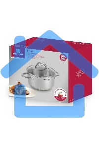 Кастрюля Rondell Point RDS-1310 2 л. d=18 см с крышкой, нержавеющая сталь 18/10