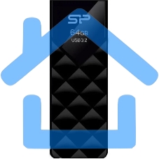 Флешка USB 64 Gb Silicon Power Blaze B03, USB 3.2, черный