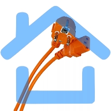 Кабель компьютер-розетка 220V (EURO) <VDE> 1,8 м 3G0,75мм2 VCOM CE021-O, оранжевый