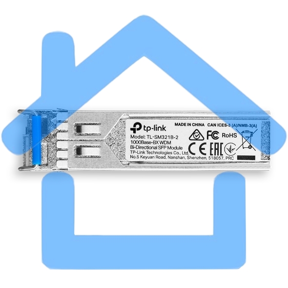Модуль TP-Link SFP 1000Base-BX WDM Bi-Directional SFP module, TX: 1310 nm and RX: 1550 nm, 1 LC Simplex port, up to 2 km transmission distance in 9/125 μm SMF (Single-Mode Fiber), Supports Digital Diagnostic Monitoring (DDM).