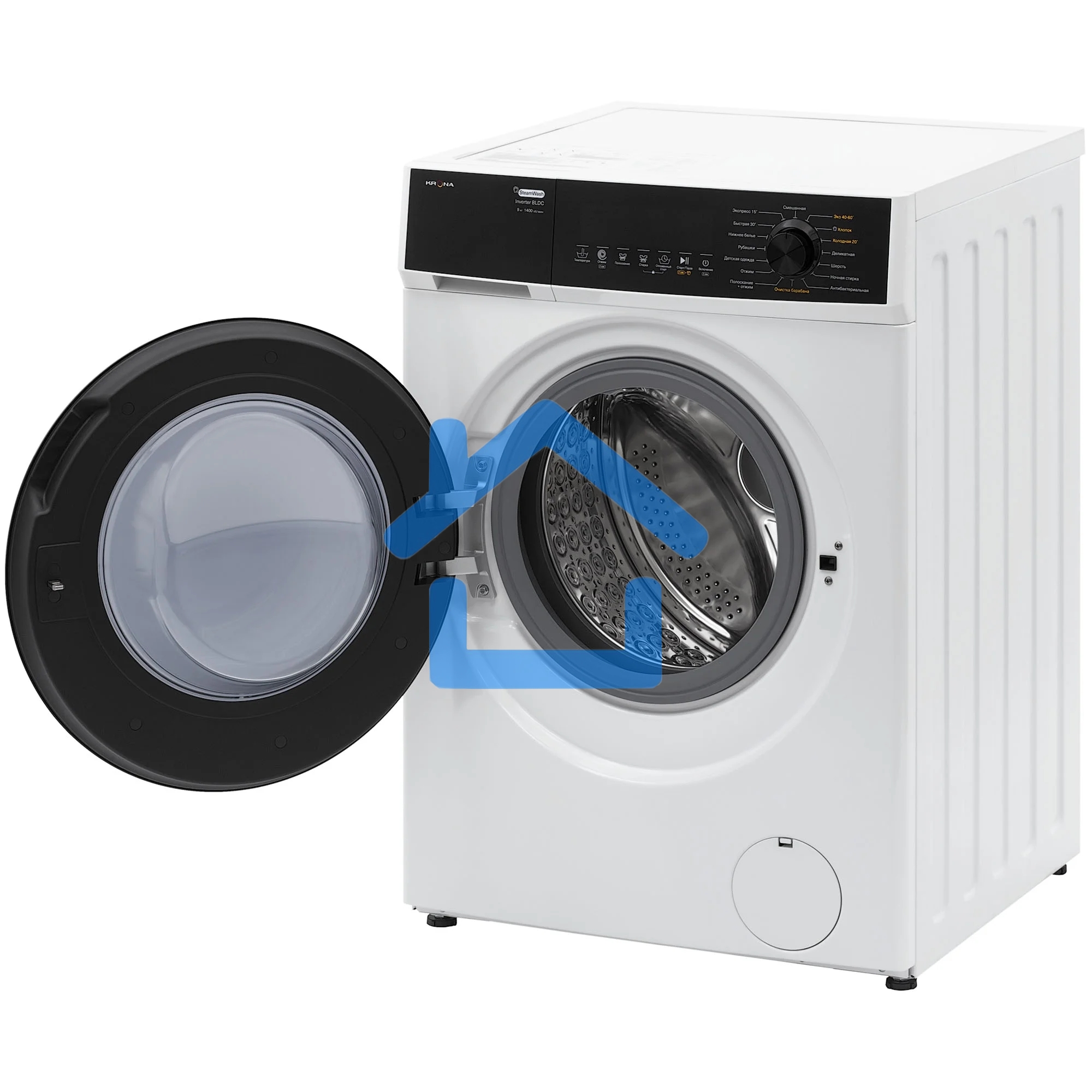 Стиральная машина KRONA RHENE MAX белый 1400 9K WM белый, загрузка фронтальная 9 кг, 1400 об/мин, класс: A+++